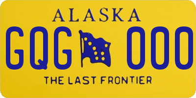 AK license plate GQG000