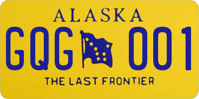 AK license plate GQG001
