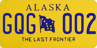 AK license plate GQG002