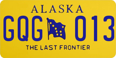 AK license plate GQG013