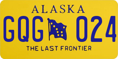 AK license plate GQG024