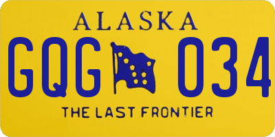 AK license plate GQG034