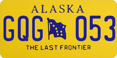 AK license plate GQG053