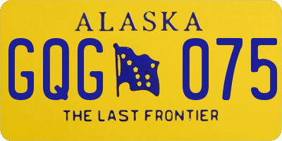 AK license plate GQG075