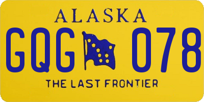 AK license plate GQG078