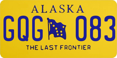 AK license plate GQG083