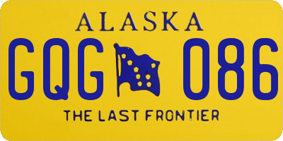 AK license plate GQG086