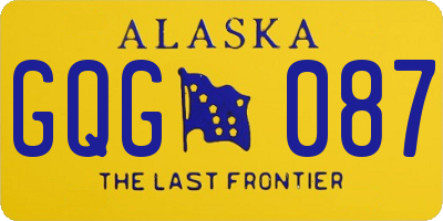 AK license plate GQG087