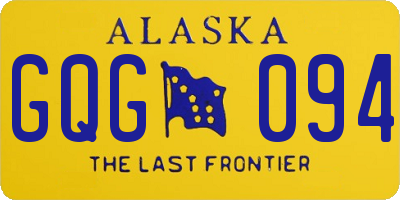 AK license plate GQG094