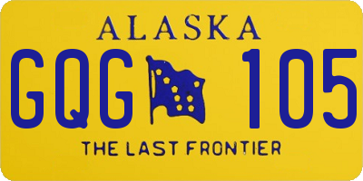 AK license plate GQG105