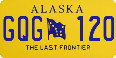 AK license plate GQG120