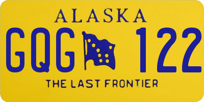 AK license plate GQG122