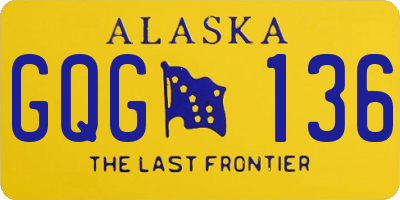 AK license plate GQG136