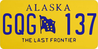 AK license plate GQG137