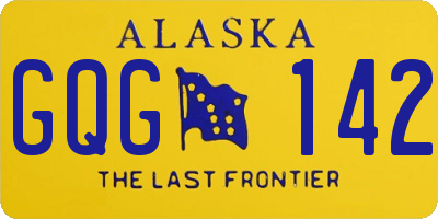 AK license plate GQG142