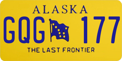 AK license plate GQG177