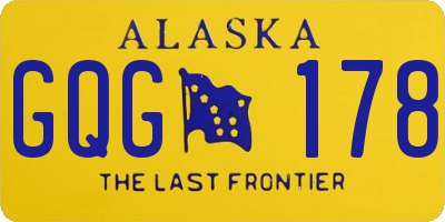 AK license plate GQG178