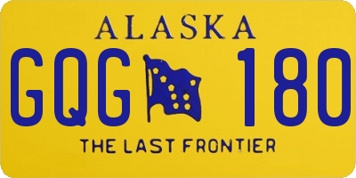 AK license plate GQG180