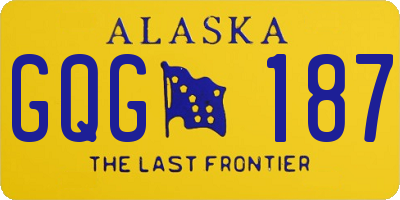 AK license plate GQG187