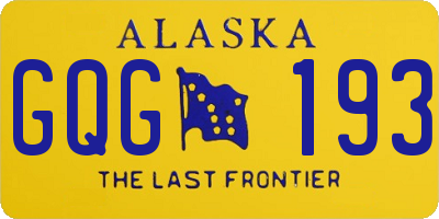 AK license plate GQG193