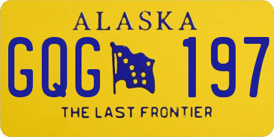 AK license plate GQG197