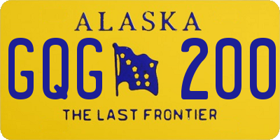 AK license plate GQG200