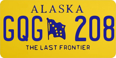 AK license plate GQG208