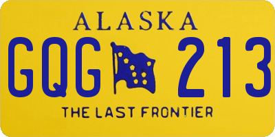 AK license plate GQG213