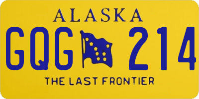 AK license plate GQG214