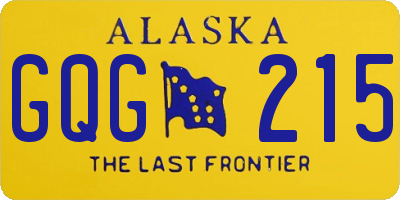 AK license plate GQG215