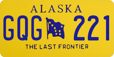 AK license plate GQG221
