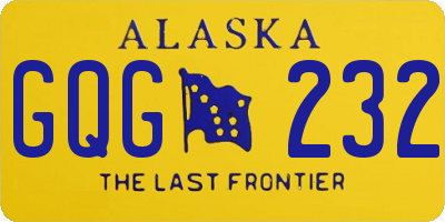 AK license plate GQG232