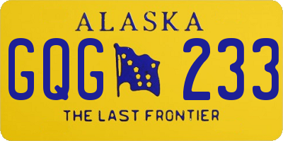 AK license plate GQG233