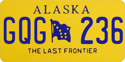 AK license plate GQG236