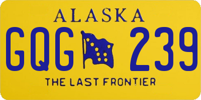 AK license plate GQG239