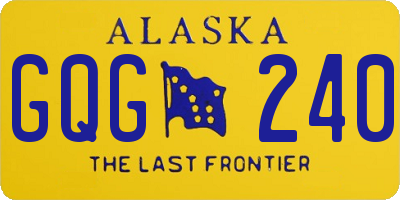 AK license plate GQG240
