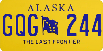 AK license plate GQG244