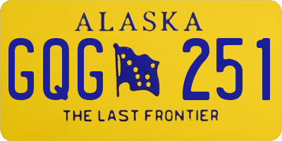 AK license plate GQG251