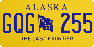 AK license plate GQG255