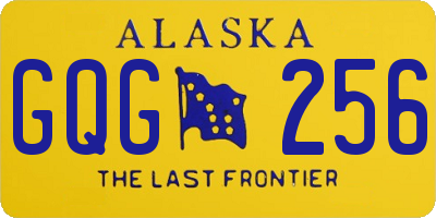 AK license plate GQG256