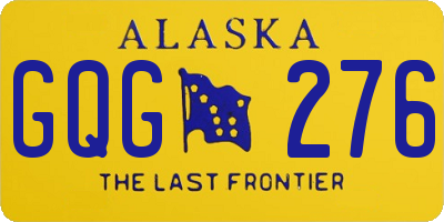 AK license plate GQG276