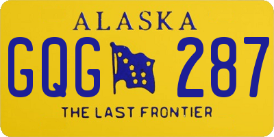 AK license plate GQG287