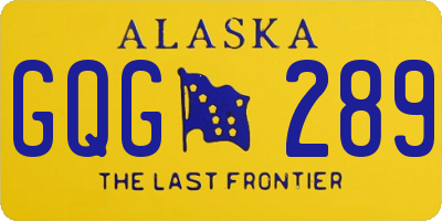 AK license plate GQG289