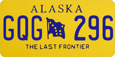 AK license plate GQG296