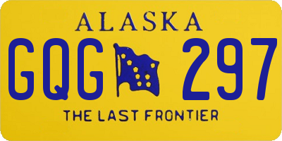AK license plate GQG297