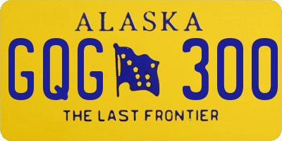 AK license plate GQG300
