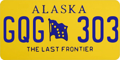 AK license plate GQG303