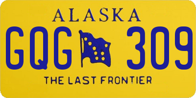 AK license plate GQG309
