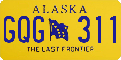 AK license plate GQG311