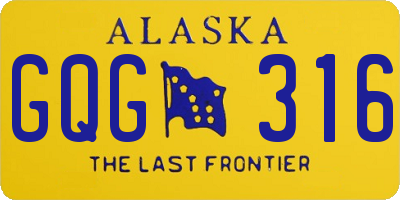 AK license plate GQG316